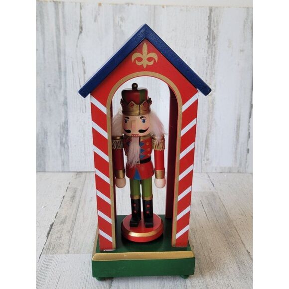 Wooden Nutcracker Prince King wind up musical xmas figure - Picture 3 of 12